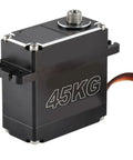 Pro Grade Heavy Duty Digital Steering Servo DSC45MG 45kg Torque Metal Case for RC builds with detailed side view.