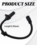 Product size showing crankshaft position sensor for Hyundai and Kia engines replacement OEM No 39180 2B000, 2.92 inches long.