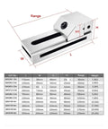 Heavy Duty 4 And 5 Inch Parallel Jaw Vise For Cnc Milling And Drilling Machines showing dimensions and specifications table.