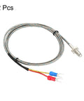 2 Pack J Type Thermocouple Temperature Sensor Probes With M6 Thread, 5ft Lead, 0 to 750C (32 to 1382F) Range