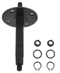 Exercise Bike Center Shaft Bearing Replacement With Iron Material For Noise Reduction And Stable Force Transfer Ideal For Home Gym Setup And Group Classes And Cycling Parts Repair Accessories, black with nuts and rings