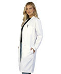 Premium Unisex Lab Coat For Doctors And Students Ultra Comfortable All Day Poly Cotton 40 Inch Long White Coat Durable And Spacious Pockets
