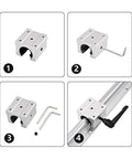Heavy Duty 1000Mm Linear Guide Rail Kit With SBR12UU Bearing Blocks delivers Smooth Motion For Your 3D Printer And CNC Build., 4-step installation