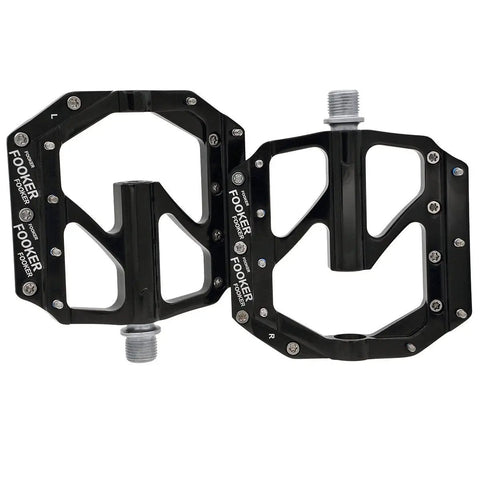 Non Slip Aluminum MTB Bike Pedals With 3 Bearing 9 By 16 Inch Spindle For Road BMX MTB Fixie Bikes, Durable CNC Alloy Pedals