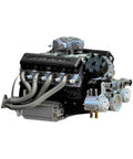Engine Display Figurine With Precise Engineering Detail For Adults And Gearhead STEM Enthusiasts Realistic Scale Engine Model Kit For Mechanical Junkies And Collectors, blue resin engine model, front view