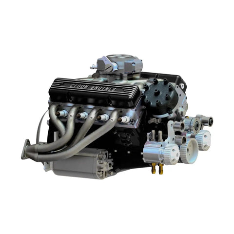 Engine Display Figurine With Precise Engineering Detail For Adults And Gearhead STEM Enthusiasts Realistic Scale Engine Model Kit For Mechanical Junkies And Collectors, blue resin engine model, front view