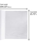 White Wood Textured Peel And Stick Wallpaper For Countertops Cabinets Desks And Furniture Silver Wood Grain Vinyl 15.7 Inch Wide By 354 Inch Long Roll Durable Matte Finish Easy Self Adhesive Cover product roll with dimensions.