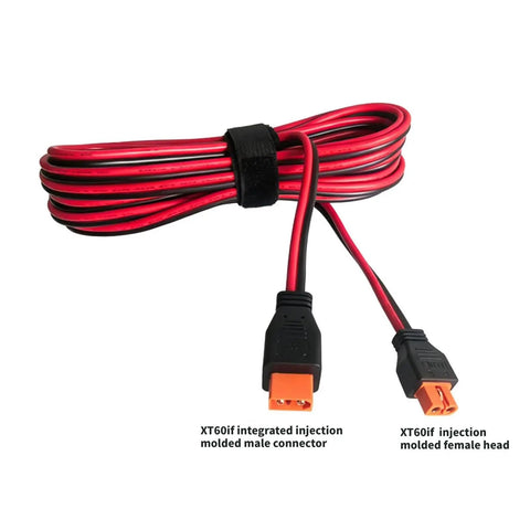 Top Shelf XT60i Extension Cable Male To Female 12 Awg 16 Foot Power Wire With Reinforced Connectors for RV and solar setups.