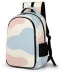 Two-Tone Abstract Print Backpack For Everyone, Large Capacity Unisex Daypack with smooth zippers and durable polyester material