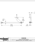 Spring Behind Panhard Bar Kit For Deluxe T Bucket And 1927 T Frames, technical drawing with 18 3/8 inch bar