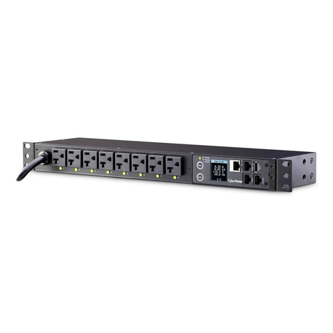 Switched PDU With Eight NEMA 5-20R Outlets, Local And Remote Outlet Control, 100-120V 16A Derated Power Distribution In A 1U Rackmount For Servers, Networking Gear And Telecom Equipment