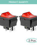 Two Pack DPST Four Pin Two Position On Off Boat Rocker Toggle Switches With Durable Nylon PA66 Housing Anti Corrosion And Anti Acid Easy Buckle Mounting For Marine Electrical Systems, 2 pcs