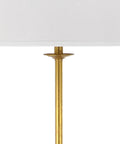 Elisa Baroque 60 Inch Antique Gold Floor Lamp With LED Bulb Included, close-up of sculpted stem with antique gold finish.