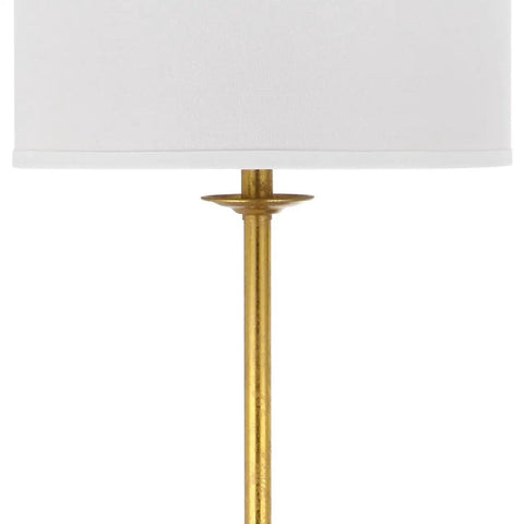 Elisa Baroque 60 Inch Antique Gold Floor Lamp With LED Bulb Included, close-up of sculpted stem with antique gold finish.