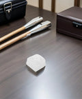 Toe Stops For Roller Skates Replacement High Grip White Brake Pads For Inline And Quad Skates on a wooden desk