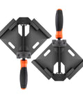 Two Piece Corner Clamp Set for Woodworking, Right Angle 90 Degree Jaws with adjustable swing jaw and carbon steel threaded rods