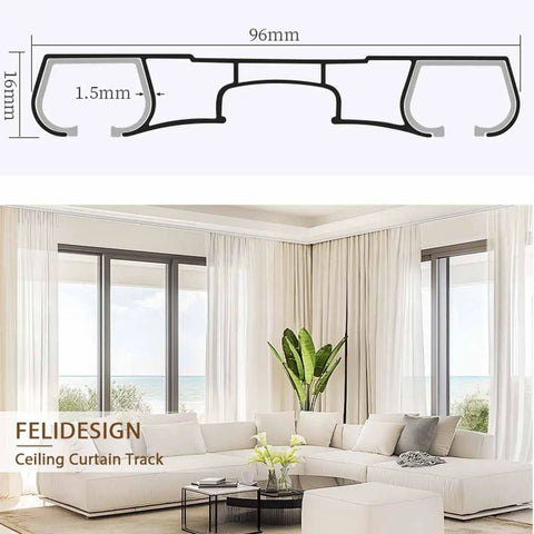 Rock Solid Heavy Duty Double Rail Sliding Barn Door Hardware Kit Effortless Gliding Aluminum Ceiling Track System, ceiling track design.