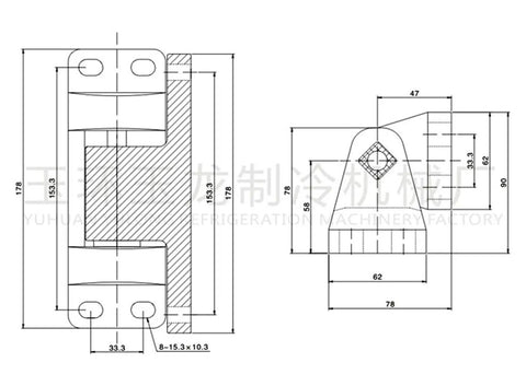 Heavy Duty Steel Door Hinge Built To Survive Freezing Days Or Sweltering Summer Heat measuring dimensions and design specifications.