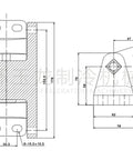 Battle Ready Heavy Duty Half Embedded Door Hinge Solid Steel All Season Resistant Industrial Grade design dimensions