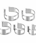 Heavy Duty Exhaust Tacking Band Set, 5 Piece, 304 Stainless Steel, 2 to 4 Inches, Extra Wide and Ten Percent Thicker, Built For Precise TIG Welding Alignment and Warp Prevention