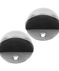 Stainless Steel Floor Door Stopper 2 Pack No Drill Anti Collision Bumper With Non Slip Base