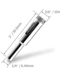 15 Pack Heavy Duty Diamond Drill Bits Offering Knockout Accuracy With Slick Nickel Coating, 2 inch by 3/8 inch, for precise cuts.