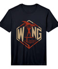 Black Wing Foiling Crew Tee For Wing Surfers And Foil Flyers Performance Tee Celebrating Wing Surf And Wing Foil With Ocean Adventure Vibe