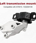 Left transmission mount for No Hassle Plug And Play Heavy Duty Engine Motor Transmission Mount Kit Fits Smart Fortwo L3 1.0L Evo.