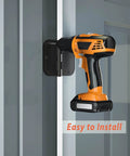 Installing Door Hinges 3 Pack 3.5 Inch Interior Hinges With Five Eighths Radius Matte Black Steel on door using drill