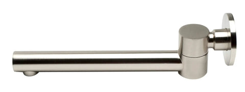 Tub Spout With Dope Swivel Design And Brushed Nickel Finish Solid Brass Construction Single Hole Wall Mount Foldable Spout For Easy Bath Space Mixer Or Diverter Sold Separately