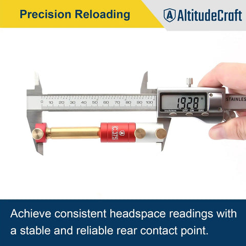 Anvil Base Kit For Headspace Measurements precision tool on caliper, stainless steel, ensures accurate CBTO readings, stable platform.