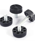 Adjustable Threaded Table Foot Leveling Glides For Desks And Furniture, 30mm Base, Screw In Feet, Black Rust Resistant, 4 pcs M8