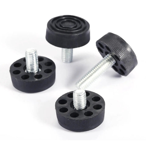Adjustable Threaded Table Foot Leveling Glides For Desks And Furniture, 30mm Base, Screw In Feet, Black Rust Resistant, 4 pcs M8