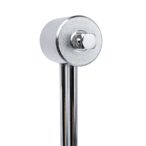 One Quarter Inch Drive Torque Beam Wrench With Ball Handle 0-80 In Lbs, chrome head close-up for precise torque measurement