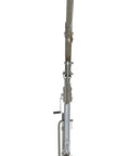 Rock Solid Stainless Steel Truck Mount Davit Crane with 4 foot telescopic boom and manual winch rig for heavy lifting.