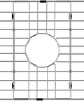 Stainless Steel Sink Grid Protector For Kitchen Sink 26 Inch By 14 Inch Center Drain Hole 5.1 Inch Durable Bottom Rack With Rubber Feet