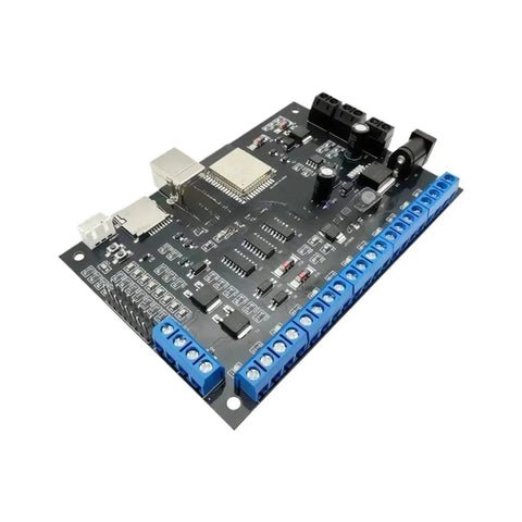 Six Axis CNC Breakout Board With ESP32 WiFi And 32Bit CPU USB Motion Card for CNC Router Control, close-up of components