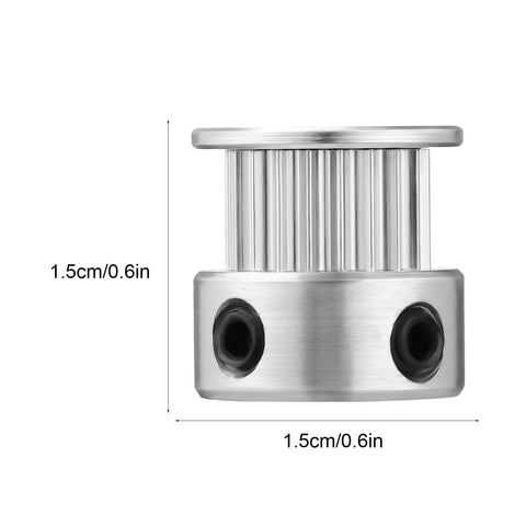 Timing Belt Pulley Kit For 3D Printers With 20 Teeth Aluminum Alloy Sync Wheels And Wrench Tool Durable Idler Sprocket Keeps Rig Snapped Tight Printing Like A Total Champ While Smooth Bearings Maintain Precision On Your Setup Without Issues Forever, 1.5cm x 1.5cm