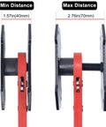 Brake Caliper Press Tool With 360 Degree Swing Ratchet Piston Compressor Pad Spreader DIY Ready Pro Grade And Two Extra Steel Plates, Adjustable From 1.57 To 2.76 Inches For Double And Four Piston Calipers Red