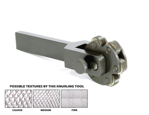 Six Wheel Multi Texture Lathe Knurling Tool With Two Holder Sizes Three Eighths By Seven Eighths By Five And One Half Inches