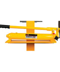 Yellow 12 Ton Hydraulic Shop Press with gauge and remote cylinder for metalworking and auto projects