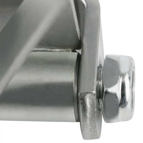 Close-up of Go Kart Steering Spindle Bracket Set Five Eighth Inch Axle Kingpin Four And One Half Inch Long Right And Left Heavy Duty Alloy Steel
