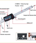 Stainless Steel Caliper Tool With Digital Readout 0 To 6 Inch 0 To 150 MM Big LCD Screen Quick Inch And Millimeter Conversion