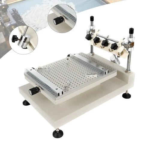 Solder Paste Printer 300x400mm Pro Grade High Precision SMT PCB Stencil Printing Machine Manual Printer with Height Adjustable Platform