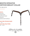 Western Contour Breast Collar Featuring Vintage Finish And Floral Hand Tooling Crafted From Top Shelf Double Ply Leather On Stainless Steel Hardware For Trail Hustle And Rodeo Grind, contoured design, double ply, 25-27in.