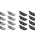 Mixed colors of 8 Pack Sturdy Corner Braces For Wood Shelves And Furniture, Right Angle Braces To Lock Down Three Boards At Once