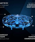 Intelli UFO Hover Drone With Motion Sensing, Infrared Hover Sensor, LED Lights Night Show, durable electric powered blue toy