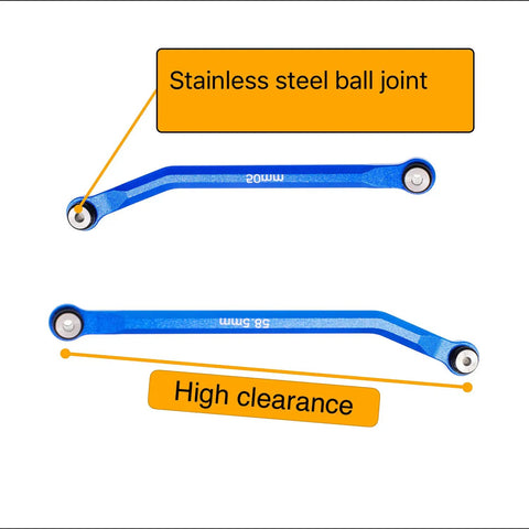 High Clearance Steering Rod Links Set For Axial SCX24 Scale 1 24 Upgrades C10 Wrangler JLU Bronco with stainless steel ball joints