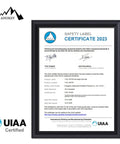 UIAA safety certificate for Ainikey Auto Locking Climbing Carabiner Set, framed certification 2023