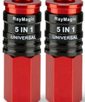 5In1 Universal Quick Connect Air Coupler Kit With 1/4 Inch Female NPT Fittings, 2 Pack Red Air Hose Connectors